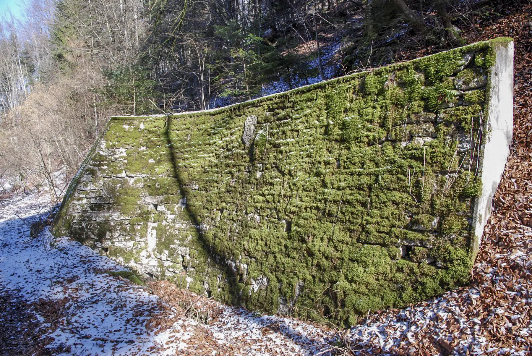 Ligne Maginot - GLASERBERG (ROUTE STRATéGIQUE) - (Infrastructure routière) - Pont et mur de soutènement (G)
