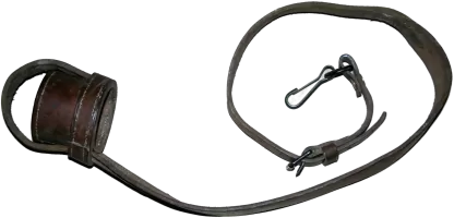 Ligne Maginot - Mortier de 60 mm Brandt modèle 1935 (60 mle 1935) - Sangle de portage du canon avec couvre-bouche 