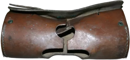 Ligne Maginot - Mortier de 60 mm Brandt modèle 1935 (60 mle 1935) - Gaine de protection de la vis de réglage en direction (ou couvre-fourche).  