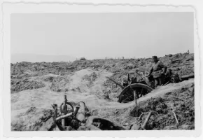Ligne Maginot - S4 - (Position d'artillerie préparée) - Les restes de la batterie de 2 canons de 120 L de Bange