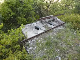 Ligne Maginot - BARBONNET (BT) - (Ouvrage d'artillerie) - Les WC extérieurs de l'ouvrage sont près du barrage de route