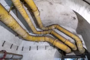 Ligne Maginot - GORDOLON (GN) - (Ouvrage d'artillerie) - Tuyauterie au-dessus du blockhaus de défense intérieure