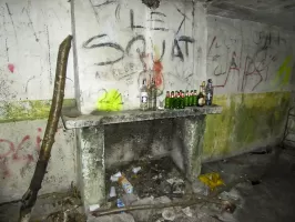 Ligne Maginot - SAINT ROCH - (Casernement) - Le dessin de la cheminée a disparu 