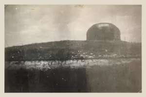 Ligne Maginot - LANGHEP SUD - C64 - (Casemate d'infanterie - Simple) - Photo de piètre qualité, prise en 1950 par l’adjudant chef Beaury, lui même. 