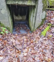 Ligne Maginot - LORENTZERWALD 1 - (Cuve pour arme d'infanterie) - Détail de la grande niche à munitions au milieu de la tranchée