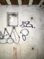 Ligne Maginot - A33 - (Observatoire d'artillerie) - Niche à lampe et crochets pour hamacs