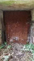 Ligne Maginot - A33 - (Abri) - Réutilisation d'une porte intérieur d'origine dans l'entrée renforcée