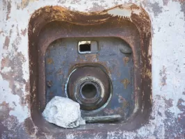 Ligne Maginot - LAVOIR - (Ouvrage d'artillerie) - Bloc 1
Embrasure de canon-mortier de 75 mle 31