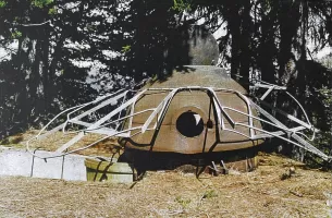 Ligne Maginot - PLAN à MARIN (TD N° 599) - (Cuve pour arme d'infanterie) - La tourelle démontable avec sa crinoline support de camouflage