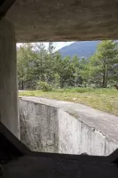 Ligne Maginot - SAINT ANTOINE - (Ouvrage d'artillerie) - Bloc 1
Etage supérieur
Vue depuis le créneau FM de défense rapprochée