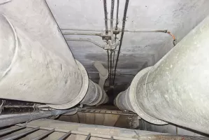 Ligne Maginot - SAINT ANTOINE - (Ouvrage d'artillerie) - Bloc 1
Gaines d'aération dans la cage d'escalier