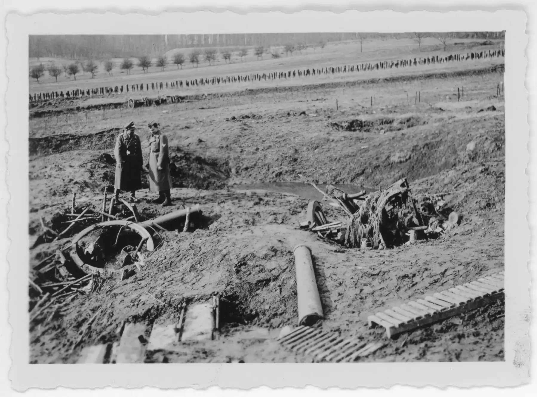 Ligne Maginot - S4 - (Position d'artillerie préparée) - Les restes de la batterie de 2 canons de 120 L de Bange - Inconnu