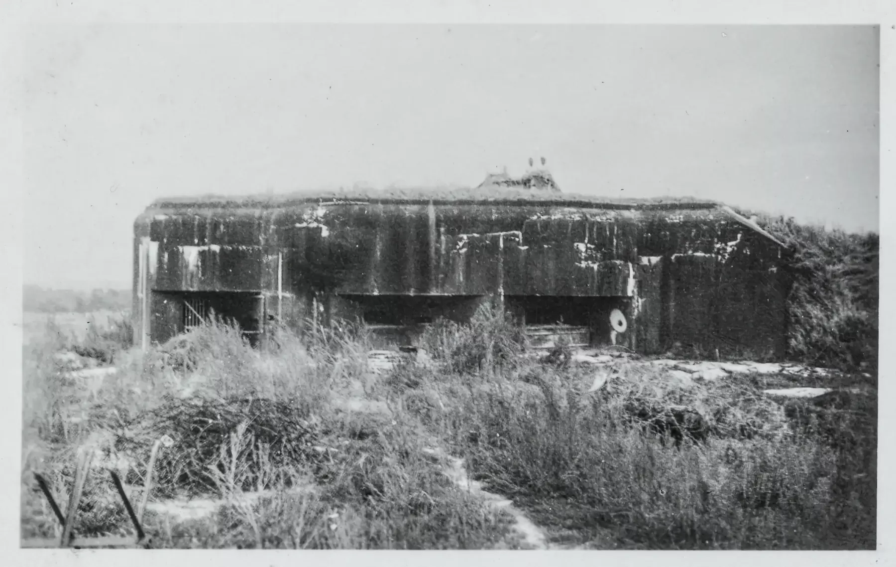 Ligne Maginot - 85 - HASELBERG - (Casemate d'infanterie - Double) - La façade sud-ouest et les entrées - Inconnu