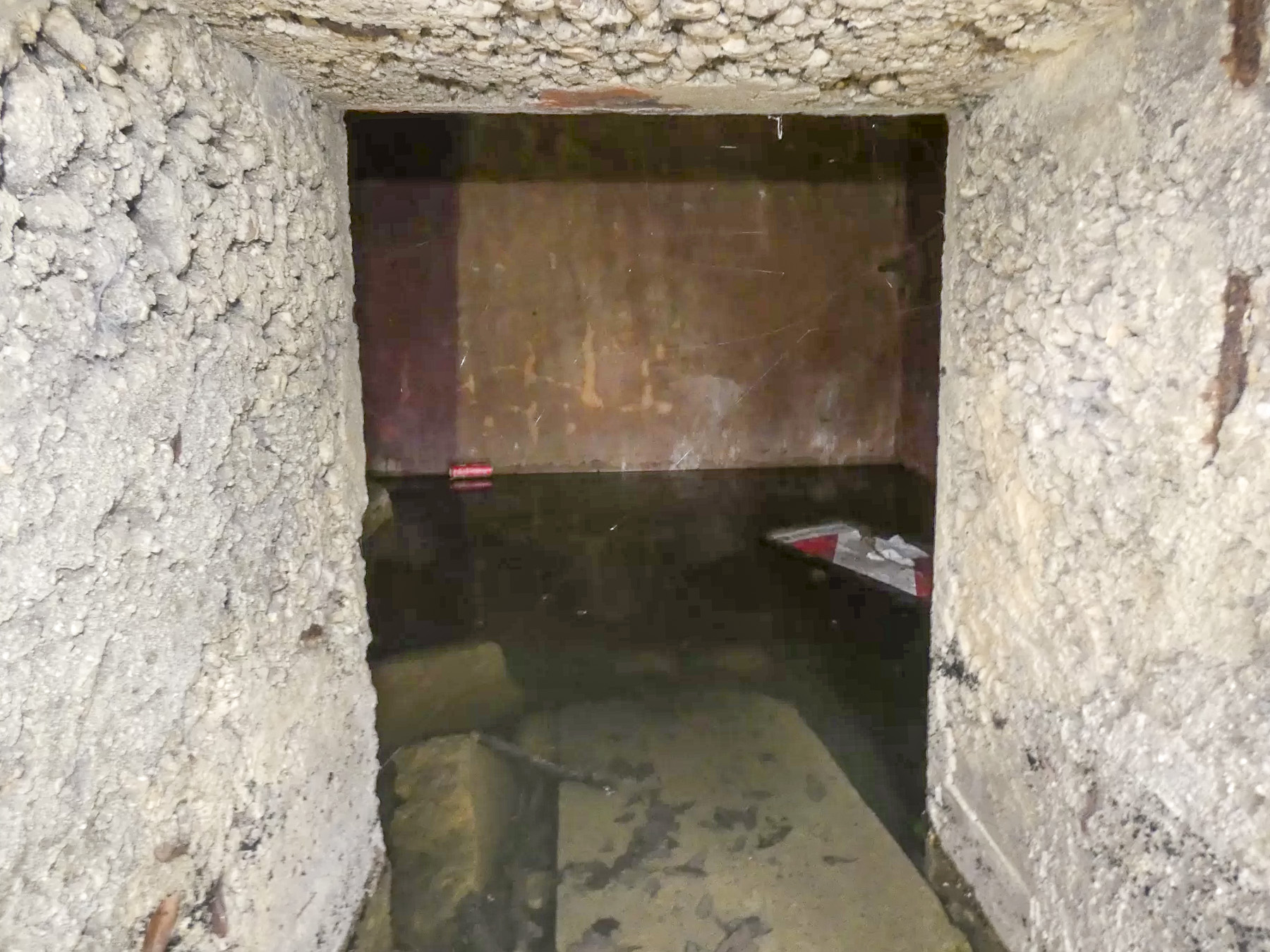 Ligne Maginot - CB311 - ZEITERHOLZ 1 - (Blockhaus pour arme infanterie) - L'intérieur inondé du blockhaus. - STENGER Mathieu