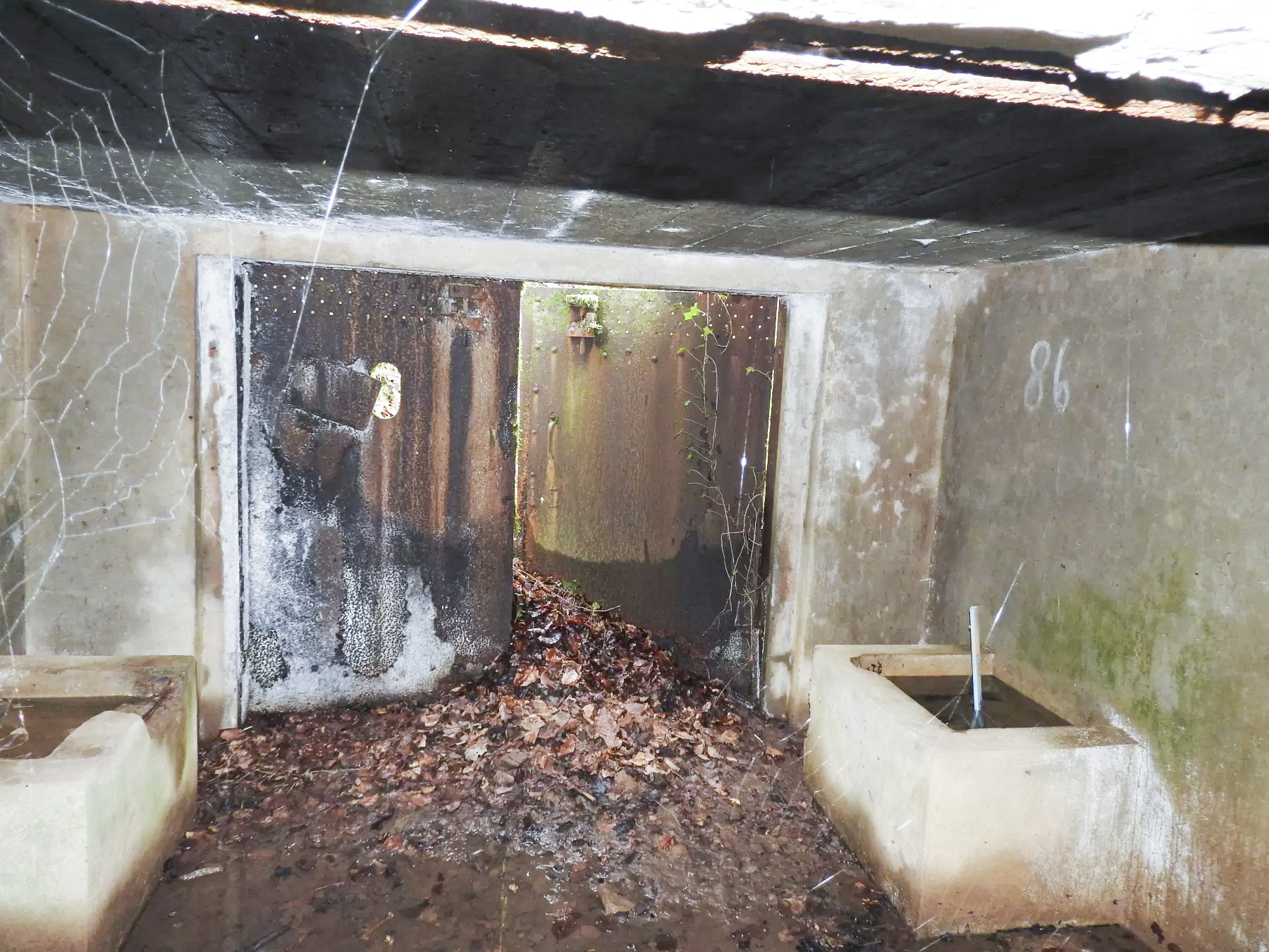 Ligne Maginot - KUHBRUCK OUEST - (Blockhaus pour canon) - La chambre de tir vue par le créneaux. - STENGER Mathieu