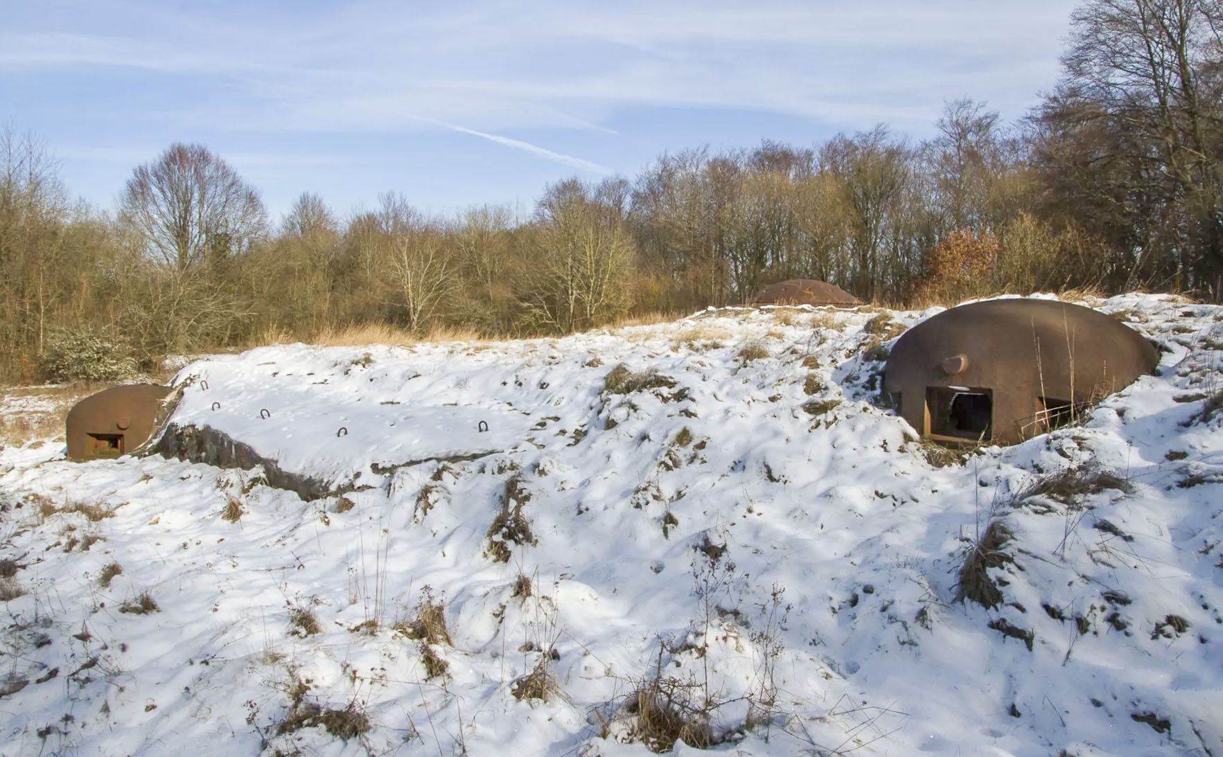 Ligne Maginot - MOLVANGE - A9 - (Ouvrage d'artillerie) - Bloc 6
La même vue d'ensemble en hiver - Michel Teiten