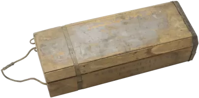 Ligne Maginot - Munitions de 47 mm utilisées dans la fortification - Caisse bois pour 6 cartouches de 47mm à obus de rupture Mle 1892 & 1892G 
