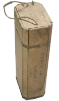 Ligne Maginot - Munitions de 47 mm utilisées dans la fortification - Caisse bois pour 6 cartouches de 47mm à obus de rupture Mle 1892 & 1892G