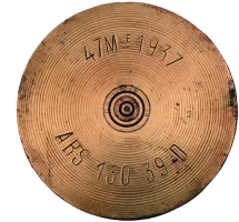 Ligne Maginot - Munitions de 47 mm utilisées dans la fortification - Marquages de culot de douille de 47mm Mle 1937
Douille de 1939 en laiton 70/30