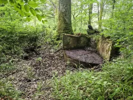 Ligne Maginot - ALTWIESERBACH 5 - (Cuve pour arme d'infanterie) - Le poste de tir et sa niche à munitions