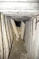 Ligne Maginot - LARCHE (L) - (Ouvrage d'infanterie) - Éboulement du couloir principal chez l’entrée