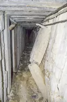 Ligne Maginot - LARCHE (L) - (Ouvrage d'infanterie) - Éboulement du couloir principal chez le magasin aux vivres