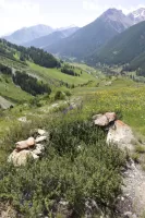 Ligne Maginot - PA 1893 - 1 - (Cuve pour arme d'infanterie) - L'emplacement.
Vue vers le Col de Larche   