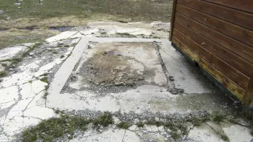 Ligne Maginot - SAINT-CHAFFREY - GRANON (STATION HAUTE) - (Téléphérique ( Recette)) - La charpente métallique de la recette a été arasée