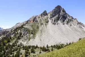 Ligne Maginot - ROCHER DE BARRABAS - (Blockhaus pour arme infanterie) - Le Rocher de Barrabas (Gravina del Mezzoni). Cerclé en rouge le blockhaus