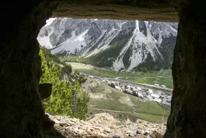 Ligne Maginot - CERVIERES 4 - (Blockhaus pour arme infanterie) - Le plan feu, le village de Cervières
