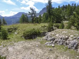 Ligne Maginot - LA LAUZETTE CENTRE (3° BIE / 154° RAP) - (Position d'artillerie préparée) - Les plates-formes d'artillerie.