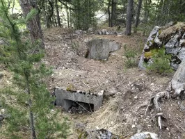 Ligne Maginot - LA PINATELLE 2 - (Cuve pour arme d'infanterie) - Cuve bétonnée pour tourelle démontable STG 35/37