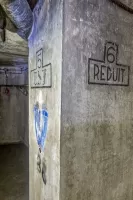 Ligne Maginot - SAINT OURS HAUT (SOH) - (Ouvrage d'artillerie) - Bloc 1
Etage inférieur. 
Réduit et local TSF
