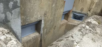 Ligne Maginot - SAINT OURS HAUT (SOH) - (Ouvrage d'artillerie) - Bloc 2  
Créneaux pour 2 mortiers de 81- créneau pour canon de 50
Travaux de dérouillage et peinture sur parties métalliques
2023
