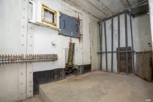 Ligne Maginot - SAINT OURS HAUT (SOH) - (Ouvrage d'artillerie) - Bloc 2
Etage supérieur
Créneau pour JM
