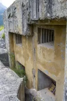 Ligne Maginot - SAINT OURS HAUT (SOH) - (Ouvrage d'artillerie) - Bloc 5
Chambre de tir principale avec les deux créneaux pour mortier de 81 à l'étage inférieur et les créneaux pour JM à l'étage supérieur