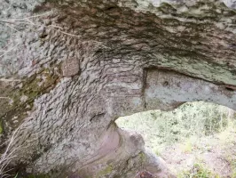 Ligne Maginot - WALDECK - (Observatoire d'artillerie) - Cartouche 'C.F.H 1939' dans le passage vers l'observatoire