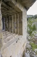 Ligne Maginot - LES AITTES - (Ouvrage d'infanterie) - Bloc 4 
Créneau JM / AM vu depuis la sortie de secours 