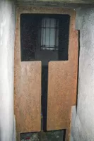 Ligne Maginot - MONTGENEVRE (BARRAGE RAPIDE) - (Blockhaus pour arme infanterie) - La plaque de blindage vu de l'extérieur