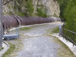 Ligne Maginot - ROCHE LA CROIX (RLC) - (Ouvrage d'artillerie) - Tunnel pare-avalanche
Suite aux travaux pendant les mois de Juillet et d'Aout 2020, nouvelle vue du tunnel pare-avalanche et de la voie d'accès à l'ouvrage.