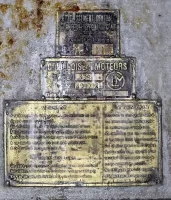 Ligne Maginot - ROCHE LA CROIX (RLC) - (Ouvrage d'artillerie) - Plaque de moteur CLM