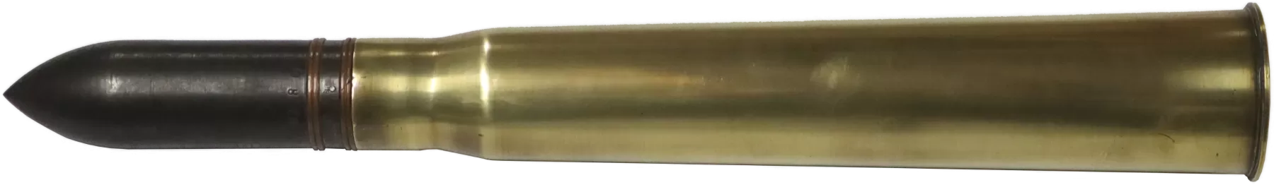 Ligne Maginot - Munitions de 47 mm utilisées dans la fortification - Cartouche de 47 mm Mle 1902 à obus de rupture en acier Mle 1892 G                                      