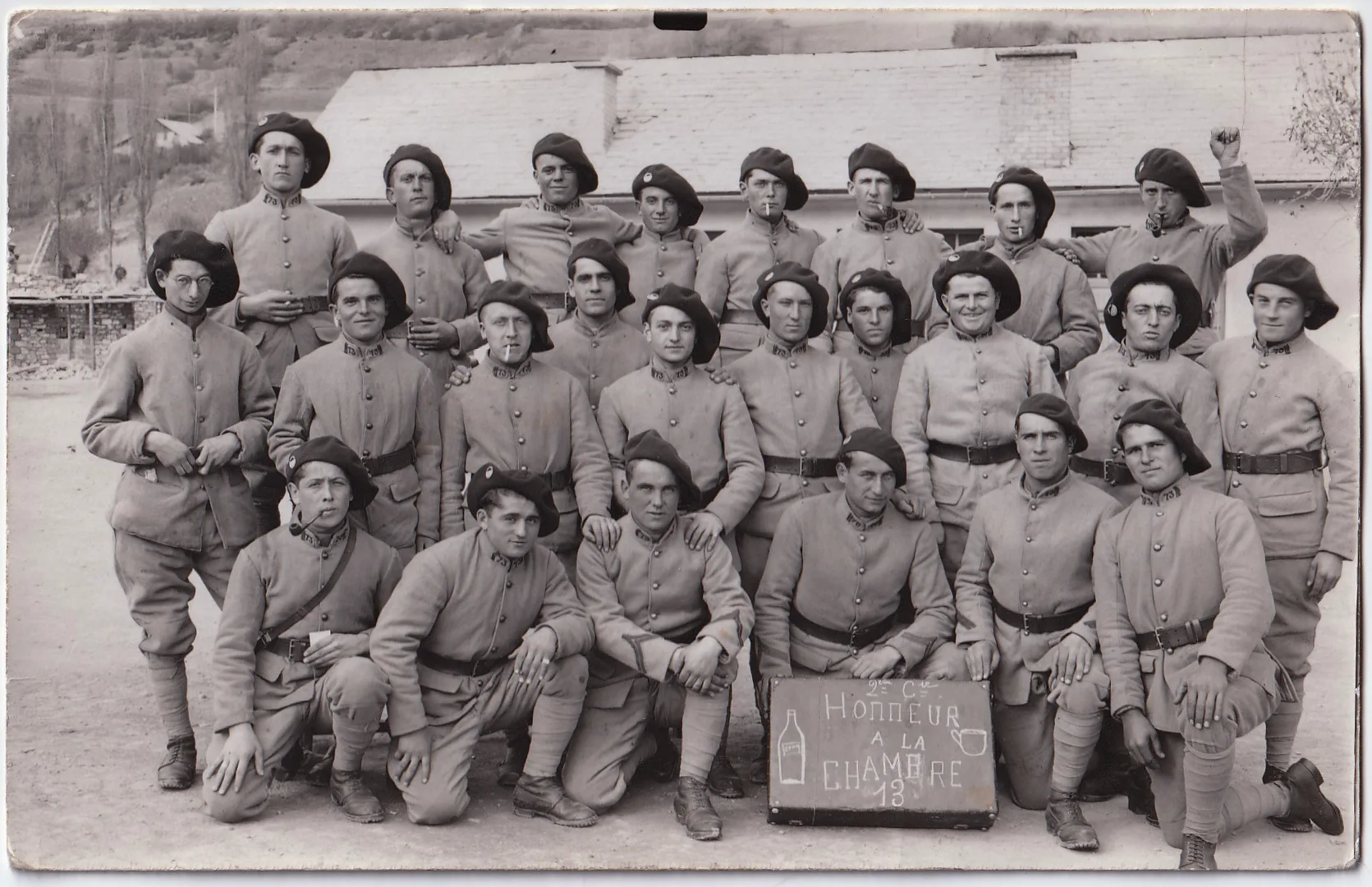 Ligne Maginot - 73° Bataillon Alpin de Forteresse (73° BAF) - La 1° section de la 2° Cie , chambre 13 en novembre 1936