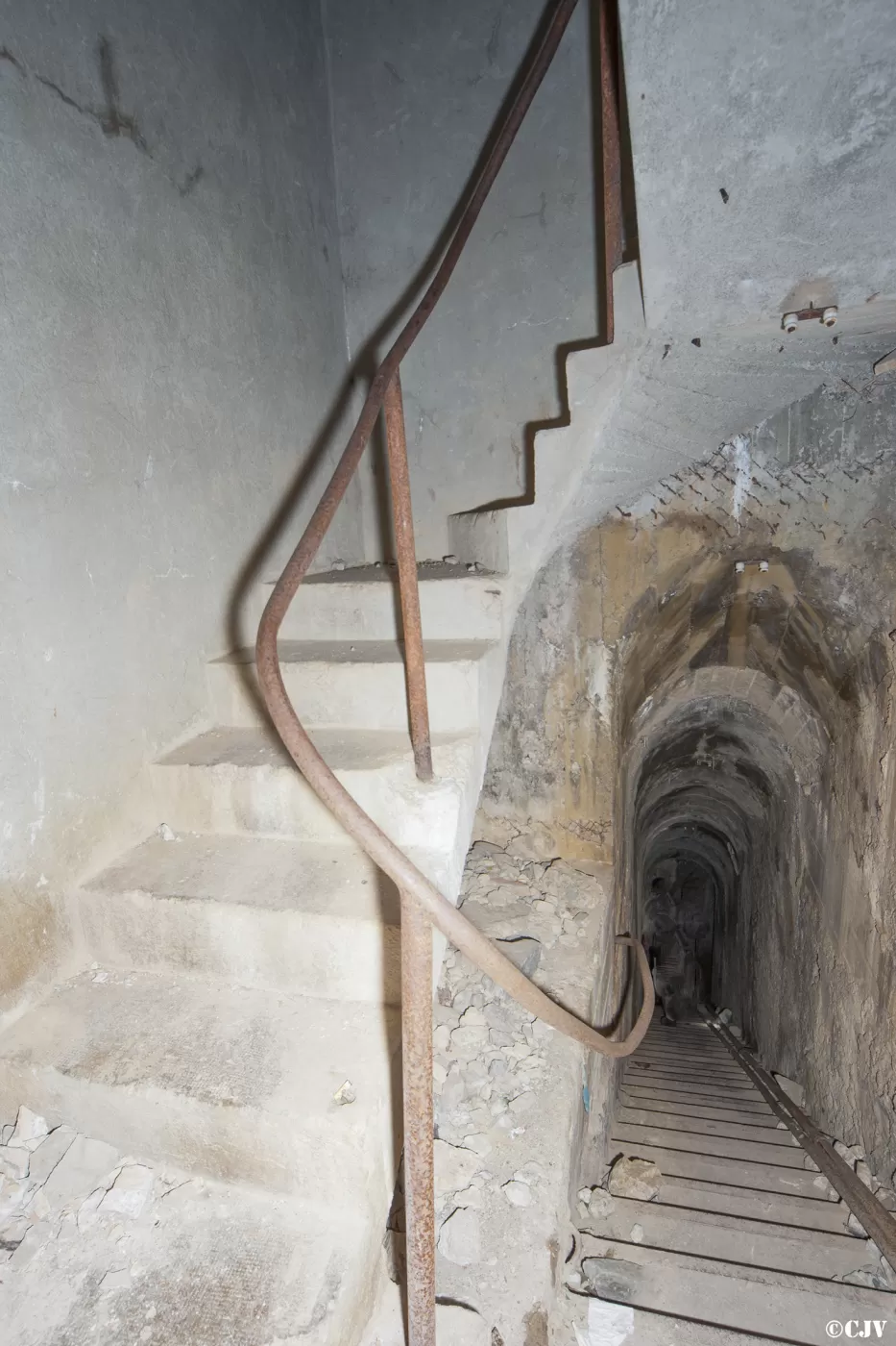 Ligne Maginot - COL DE BUFFERE - (Ouvrage d'infanterie) - L'escalier du bloc 1