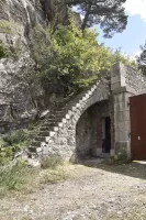 Ligne Maginot - BATTERIE DES CAURRES - (Position d'artillerie préparée) - Entrée Sud, l'escalier et poste de garde