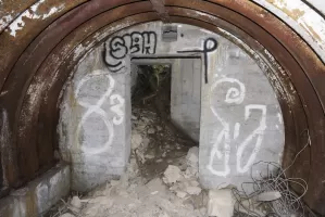 Ligne Maginot - PA DE L'UBAYETTE - (Blockhaus pour arme infanterie) - Fond de l'abri et débouché supérieur.