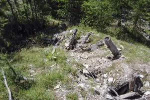 Ligne Maginot - VALLON CLAOUS (5/162° RAP) - (Position d'artillerie préparée) - Reste de la tranchée