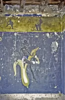 Ligne Maginot - FOURCHES - (Casernement) - et encore les peintures murales pour comparer leur état....