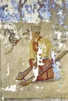 Ligne Maginot - FOURCHES - (Casernement) - et encore les peintures murales pour comparer leur état....