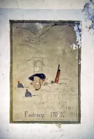 Ligne Maginot - FOURCHES - (Casernement) - et encore les peintures murales pour comparer leur état....
